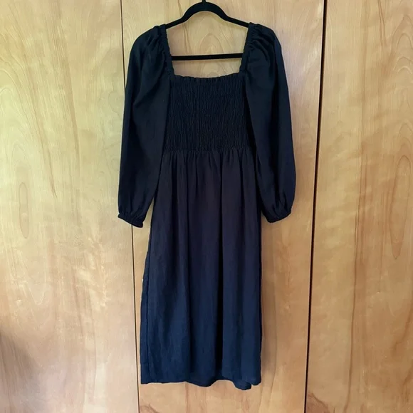 casual a line dresses for women PRETTYGARDEN Women's Casual Midi Dresses Square Neck Short Sleeve Smoc main image 1